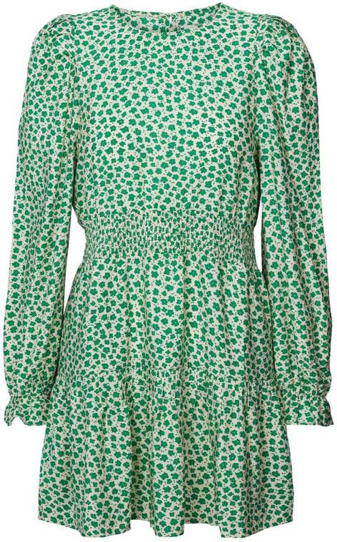 Lollys Laundry Jurk met gesmokte taille Parina groen