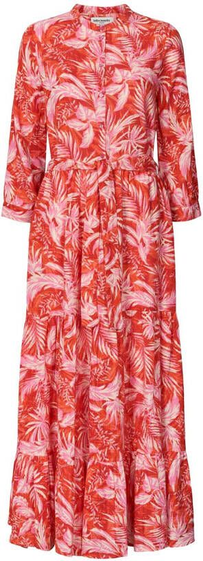 Lollys Laundry Maxi-jurk met lurex Nee roze