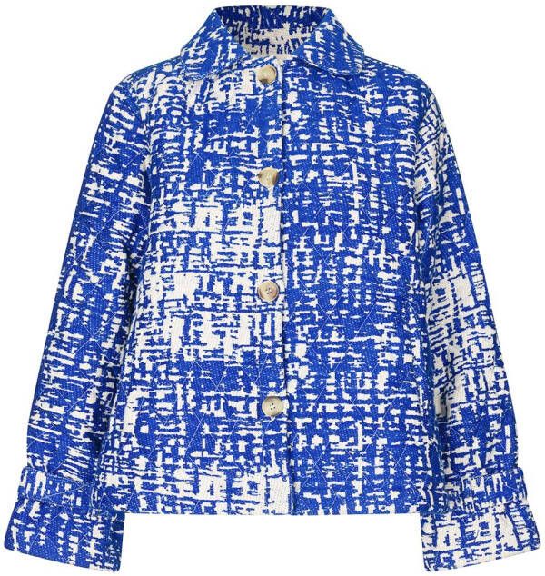 Lollys Laundry Oversized jacquard jas Viola blauw