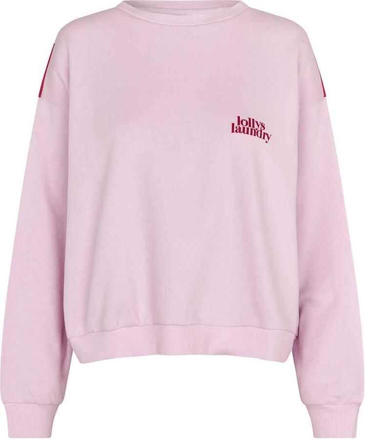 Lollys Laundry Sweater met logo Sydney roze