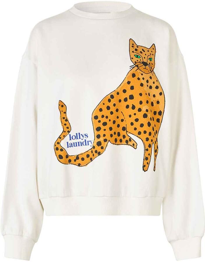 Lollys Laundry Sweater met print Sydney wit - Foto 3