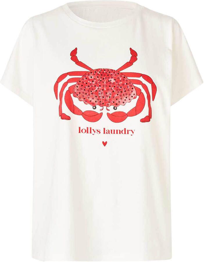 Lollys Laundry T-shirt met print Roma wit - Foto 3