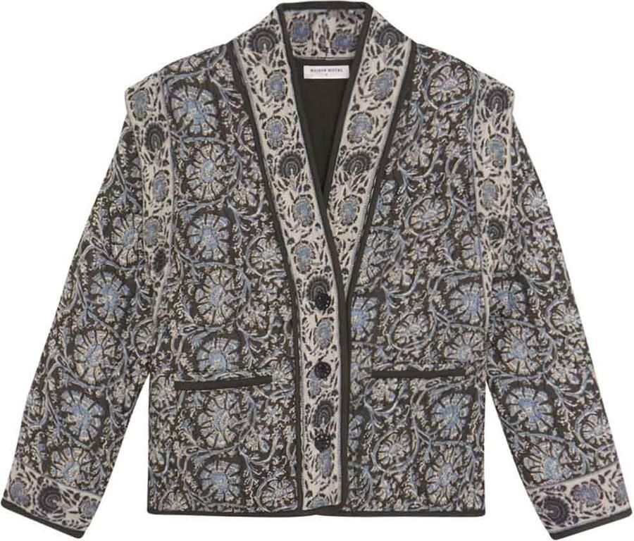 Maison Hotel Padded jas met borduursels Sugata blauw