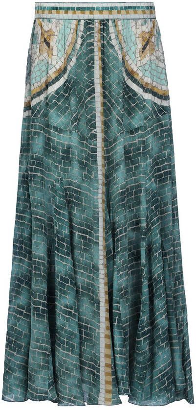 Mes Demoiselles Maxi-rok met print Madad blauw