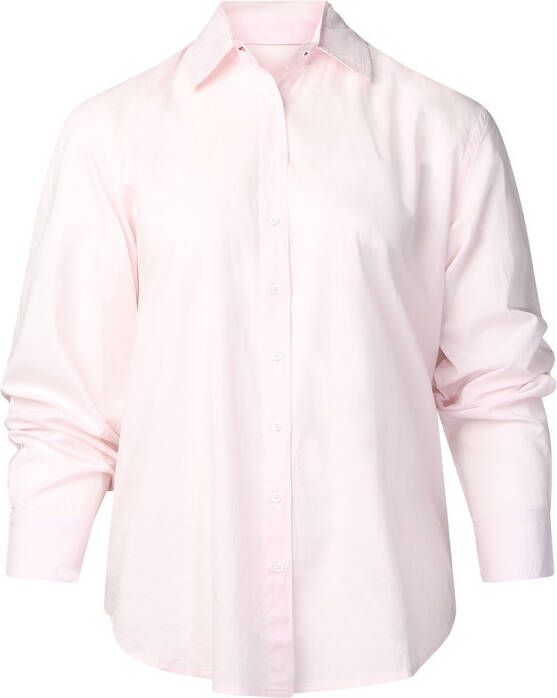 Moment Amsterdam Getailleerde katoenen blouse Laura lichtroze