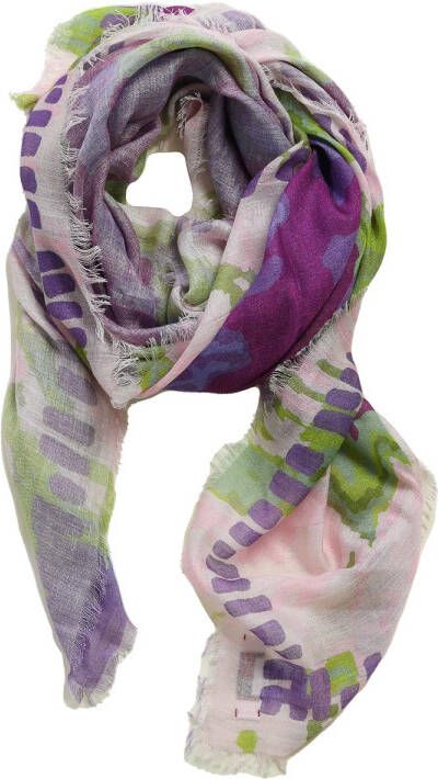 Moment Amsterdam Sjaal met print Tie-dye paars