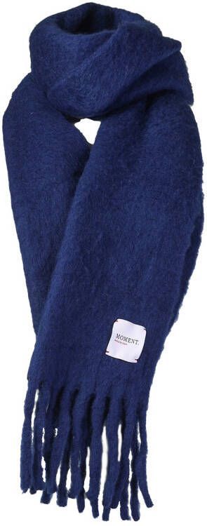 Moment Amsterdam Sjaal van zachte wolmix Laura blauw