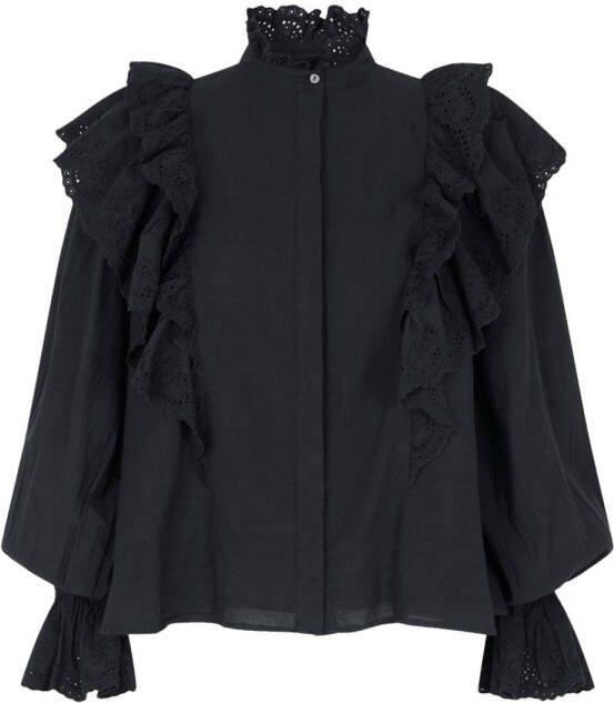 Notes Du Nord Ruches blouse Filippa zwart
