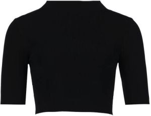 PATRIZIA PEPE Cropped tricot top Venus zwart