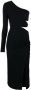 Patrizia Pepe Asymmetrische midi-jurk Zwart - Thumbnail 1