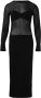 PATRIZIA PEPE Transparante tricot jurk Alice zwart - Thumbnail 1