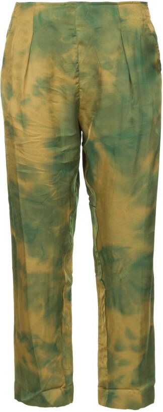 Rabens Saloner Tie dye broek Joan groen