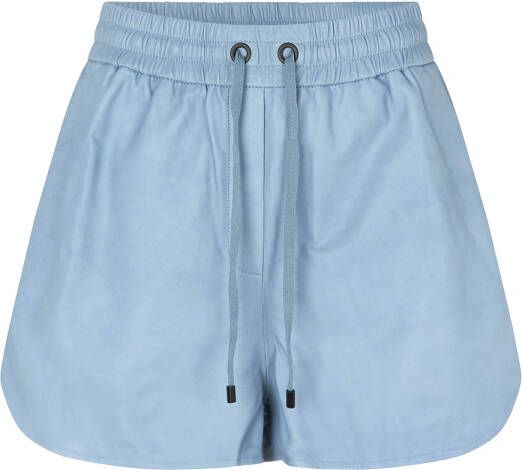 Second Female Leren short Marsala blauw
