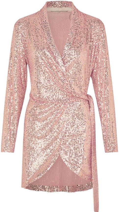 SECOND FEMALE Dames Jurken Shine On Wrap Dress Lichtroze