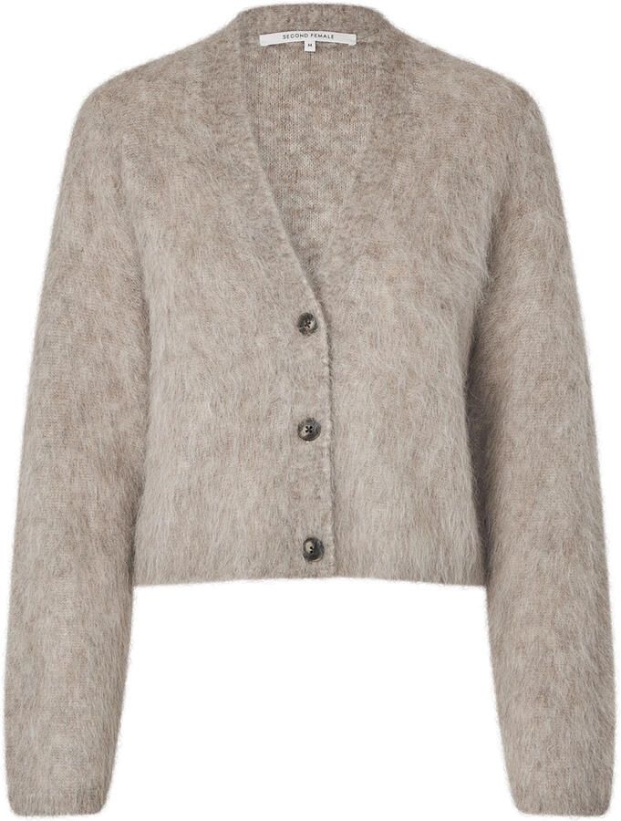 SECOND FEMALE Dames Truien & Vesten Karla Knit Cardigan Beige - Foto 5