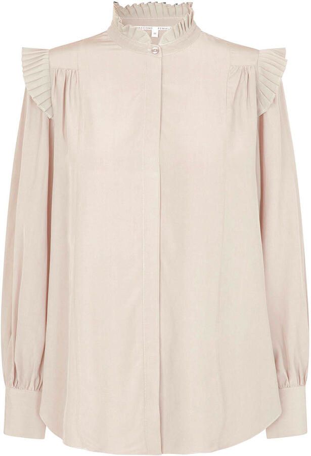 SECOND FEMALE Dames Blouses Kaia Shirt Beige