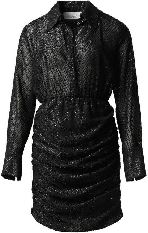 Silvian Heach Lurex jacquard jurk Milou zwart