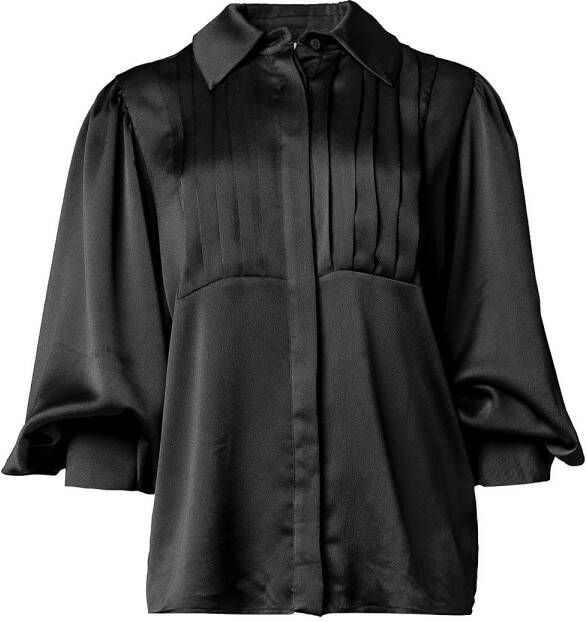 Silvian Heach Oversized plissÃ© blouse Patrizia zwart