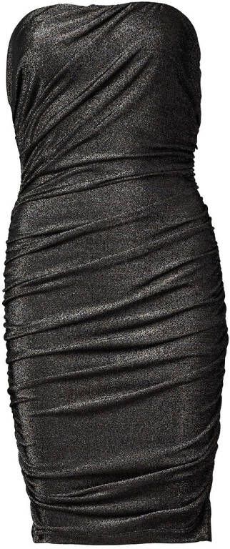 Silvian Heach Strapless jurk met lurex Mimi zwart