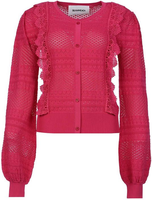 Silvian Heach Trui met embroidery Nora roze