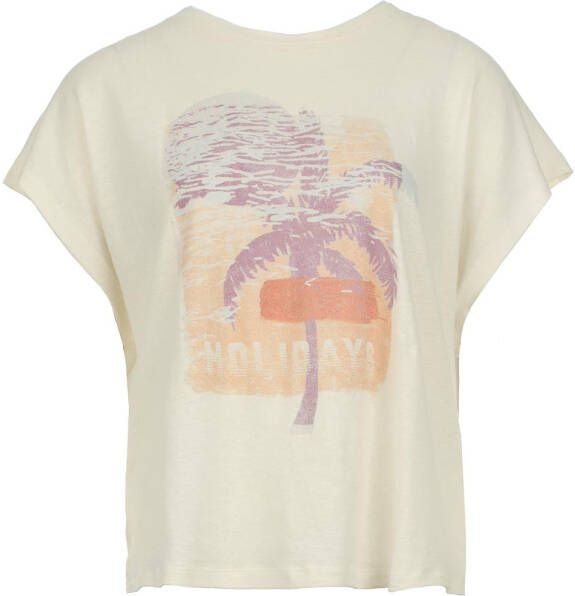 Suncoo T-shirt met print Manoe naturel