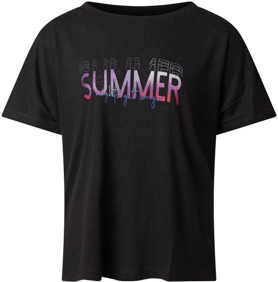 Suncoo T-shirt met print Marki zwart