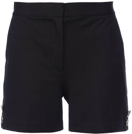 Twinset Zwarte shorts met knopen in Milan steek viscose mix Black Dames