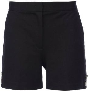 Twinset Shorts met Logoknopen in Stretchviscose Zwart Dames