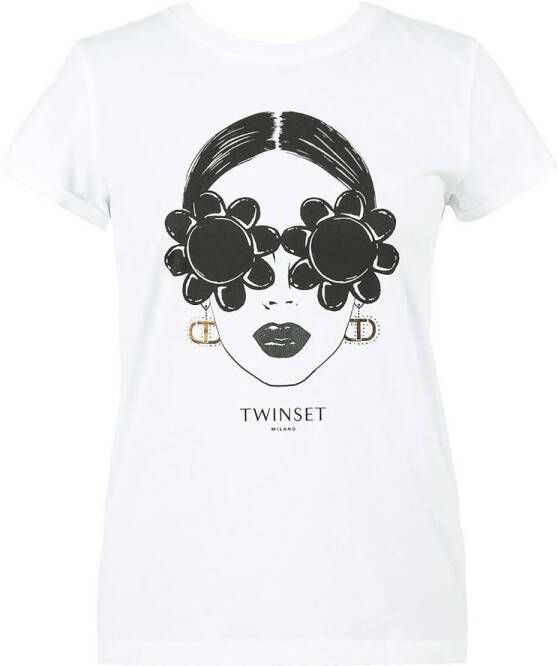 Twinset T-shirt Bianco wit