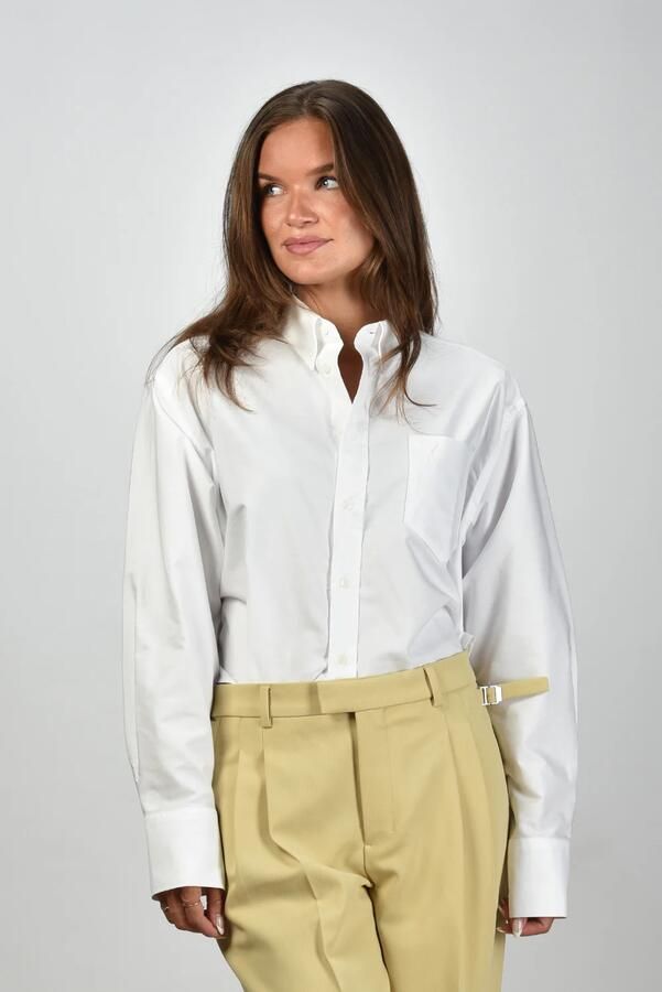 Ami Paris blouse ADC Cropped FSH770.CO0031 blanc naturel