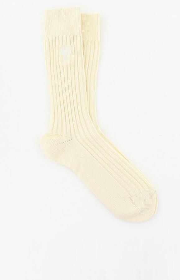 Ami Paris sokken ADC Plain USC023.379 off white off white