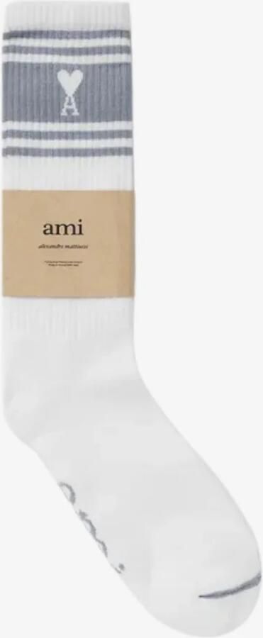 Ami Paris sokken New ADC Striped USC012.AW0015 clay blue