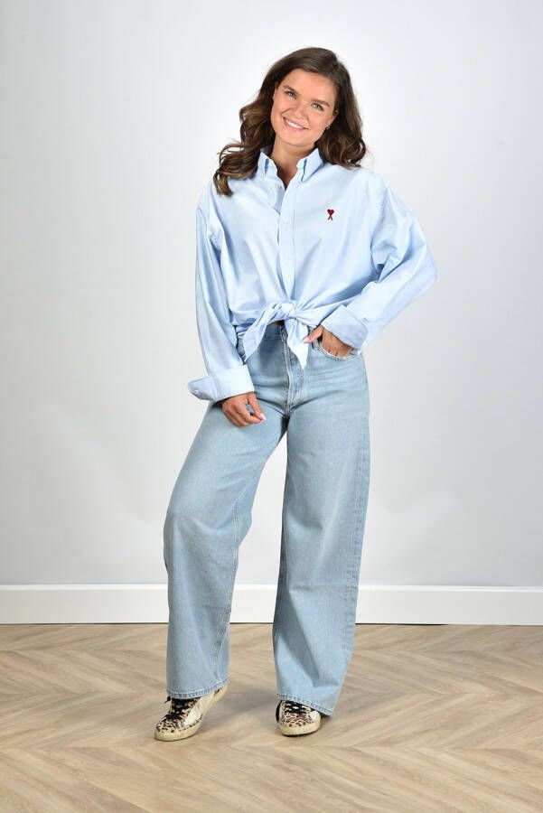 Ami Paris blouse Boxy Fit BFUSH130.CO0031 blauw