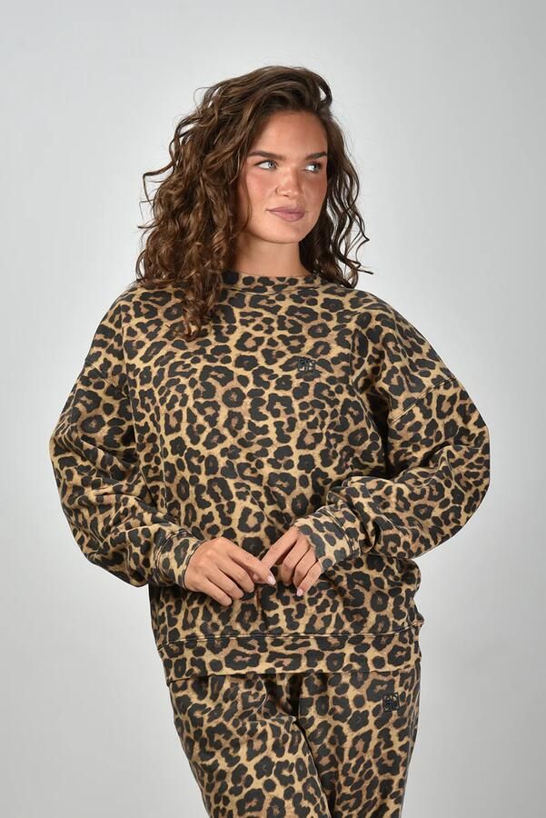 Anine Bing trui Miles A-08-11155-MTL59 leopard