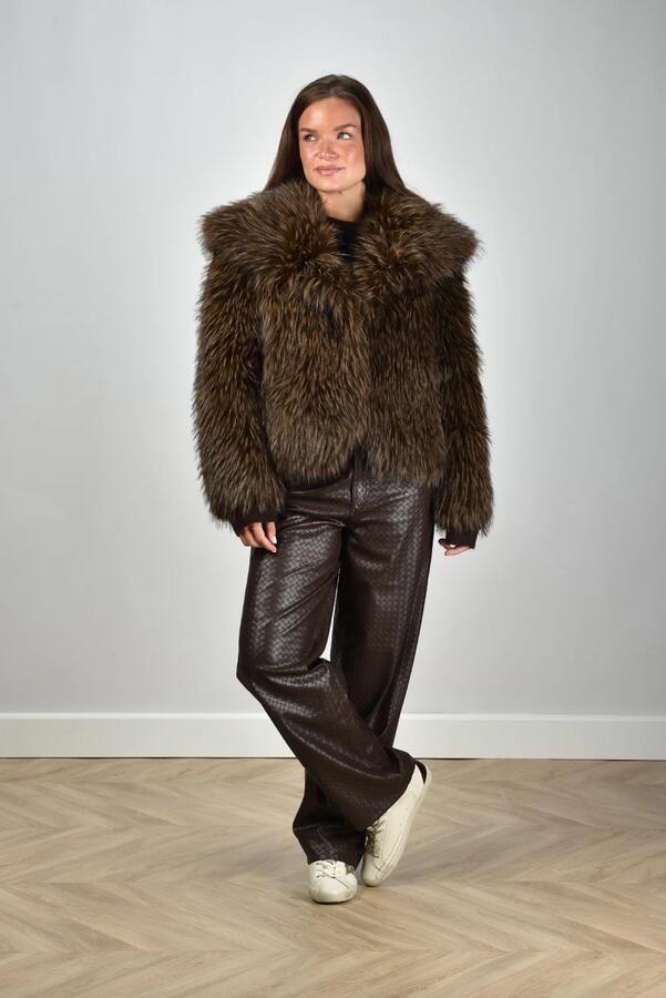 APParis jas Yara Fox F5CT332DKB dark brown - Foto 1
