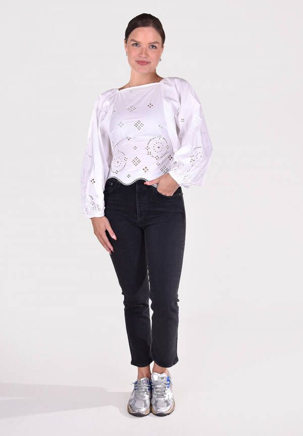 Ganni blouse F5992 wit