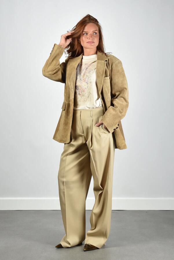 Golden Goose Dameskleding Broeken Beige Aw23 Beige Dames