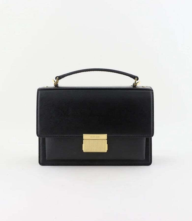 Golden Goose Palmellato leren body met gouden metalen details Black Dames