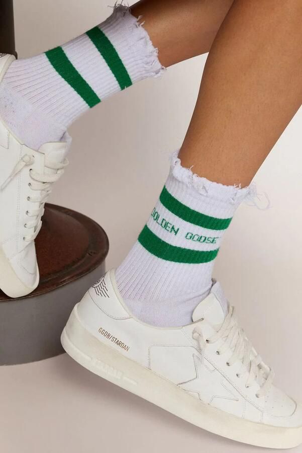 Golden Goose sokken GUP00883.P000487.81237 old white green