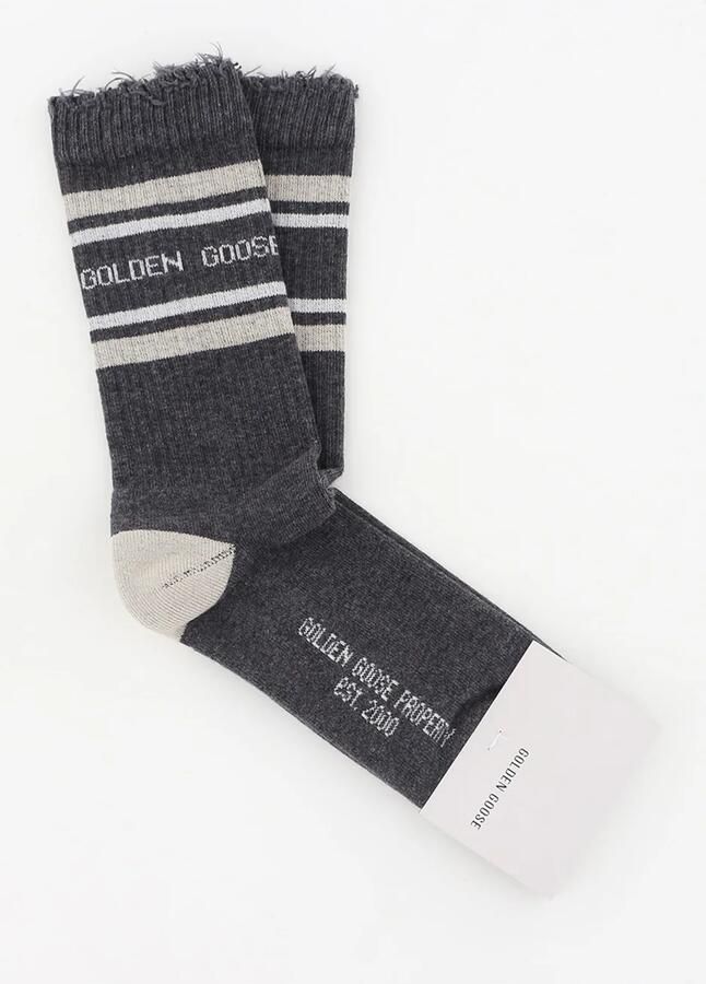 Golden Goose sokken GUP00883.P002205.60621 melange dark grey boulder arctic wolf