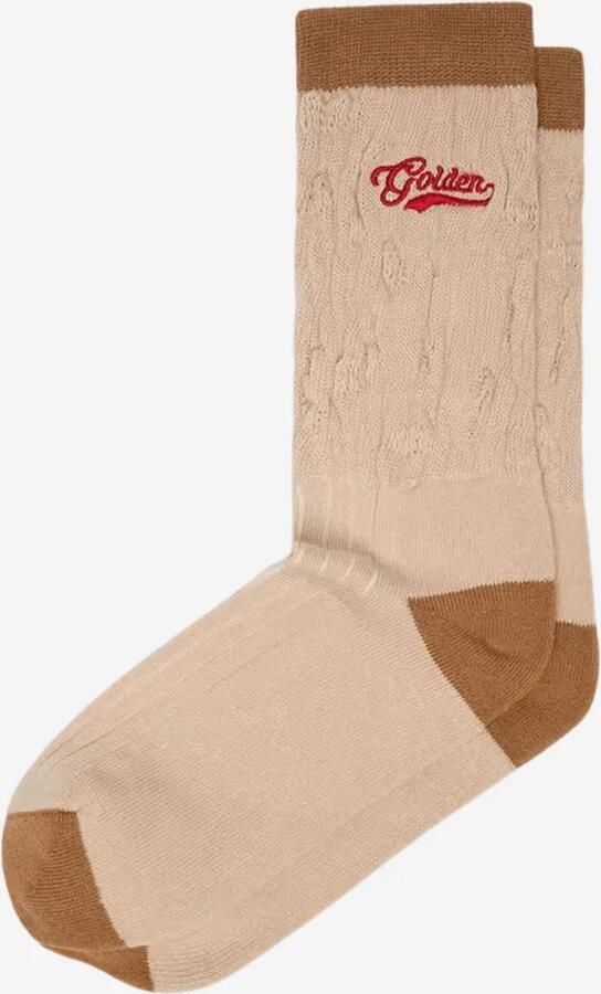 Golden Goose sokken GUP02372.P002206.16102 beige mocha mousse scarlet sage