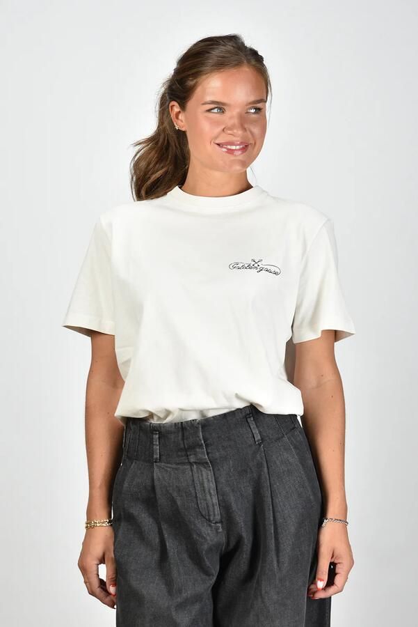Golden Goose t-shirt GWP01220.P001625.11569 heritage white black - Foto 1