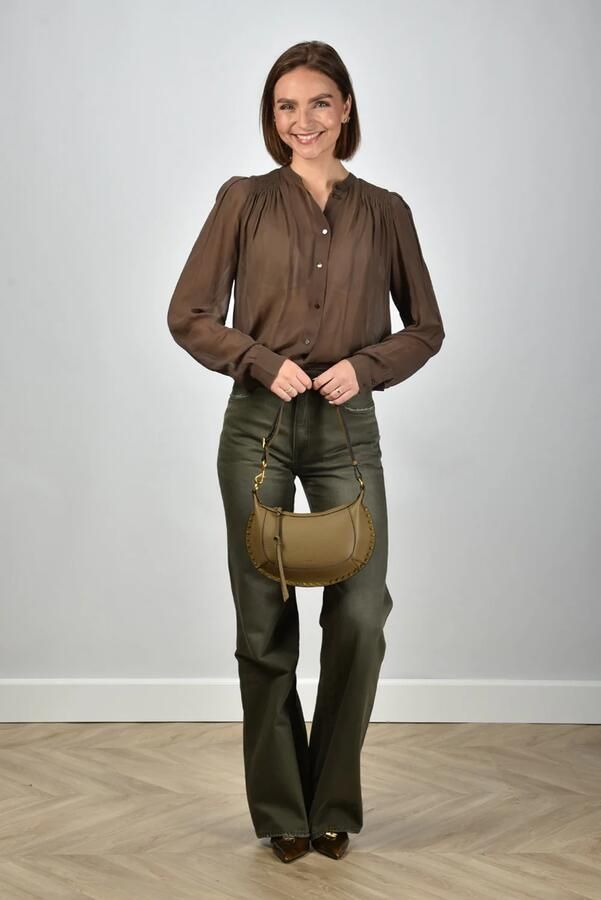 Isabel Marant Etoile blouse Noeline HT0189FA-C3J01E khaki