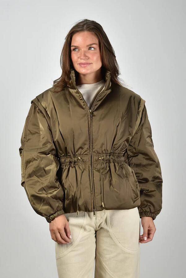 Isabel Marant Etoile jas Dastyni MA0007FC-C3C01E khaki