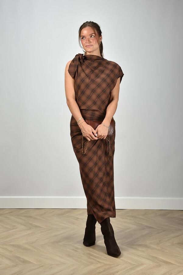 Isabel Marant Etoile jurk Naerys RO0260FB-C3I01E dark bronze