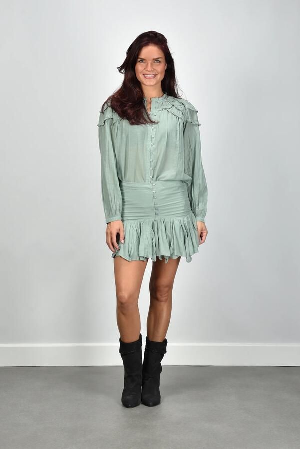 Isabel Marant Etoile rok Daneen-Gz JU0512FB-B3J04E sage