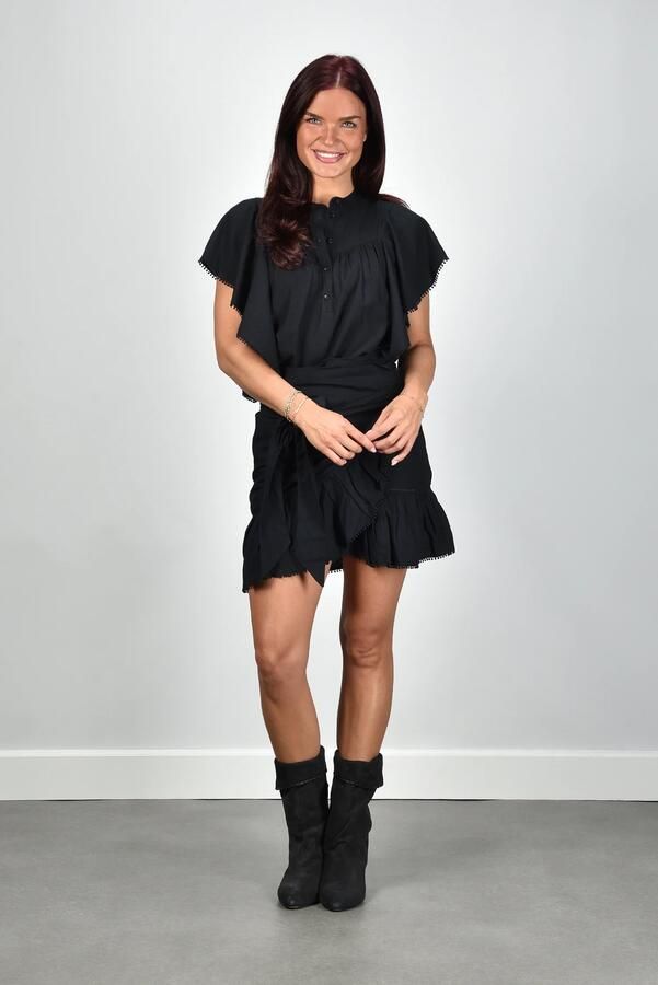 Isabel Marant Etoile rok Mempster-Ga JU0552FA-D3J12E black