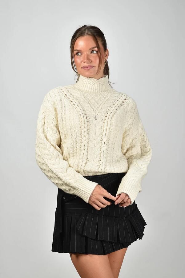 Isabel Marant Etoile trui Bolinea PU0731FA-C3L02E ecru