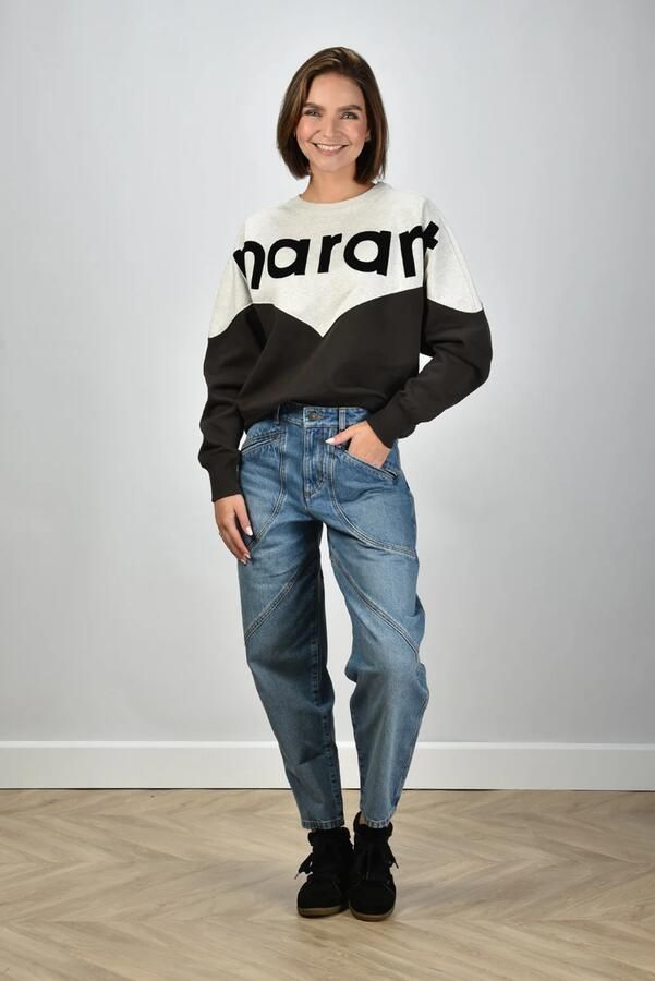 Isabel Marant Étoile Katoenen sweatshirt met geribbelde ronde hals Multicolor Dames - Foto 3