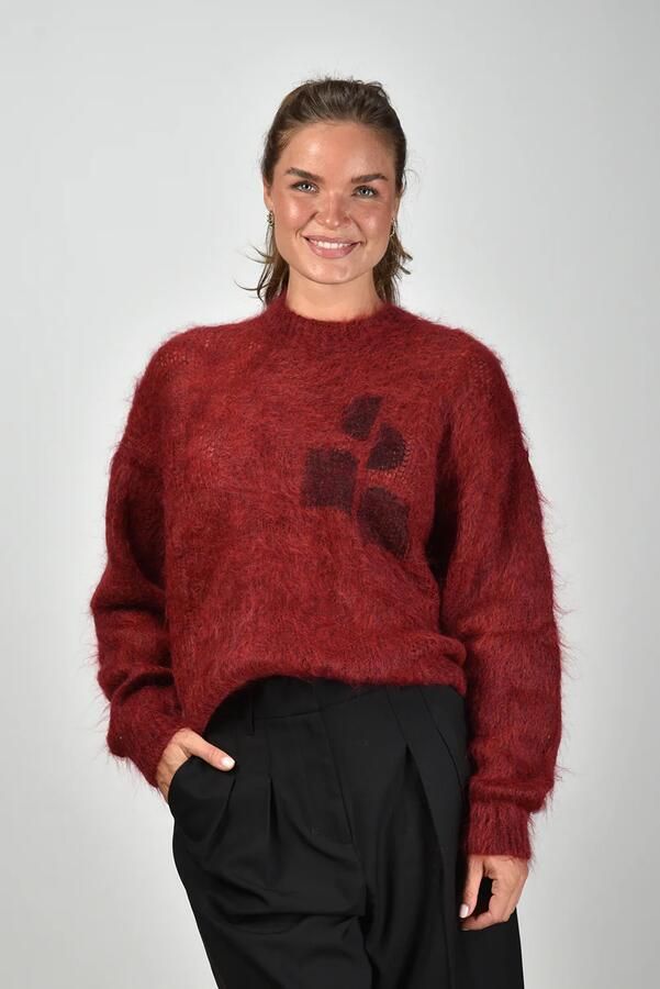 Isabel Marant trui Mirella PU0803FA-C4L05I deep red